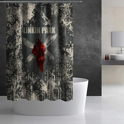 Шторка для душа Linkin Park - Hybrid Theory, цвет: 3D-принт — фото 2