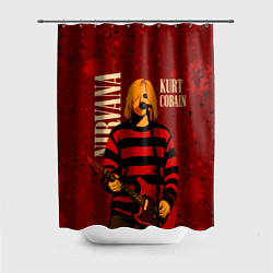 Шторка для душа Нирвана, гранж из 90-х, цвет: 3D-принт