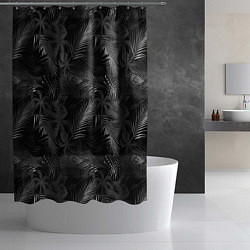 Шторка для душа Palm black and white, цвет: 3D-принт — фото 2