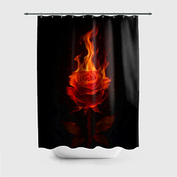 Шторка для душа Flaming rose, цвет: 3D-принт
