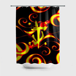 Шторка для душа Doom dragon steel fire, цвет: 3D-принт