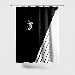 Шторка для душа Doom white geometry, цвет: 3D-принт