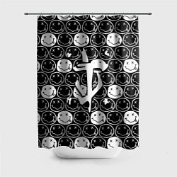 Шторка для душа Doom x nirvana pattern, цвет: 3D-принт