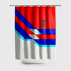 Шторка для душа Doom geometry cyber sport, цвет: 3D-принт