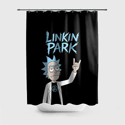 Шторка для душа Linkin Park и Рик рокер двухсторонняя, цвет: 3D-принт