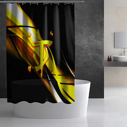 Шторка для душа Doom геометрия из полос, цвет: 3D-принт — фото 2