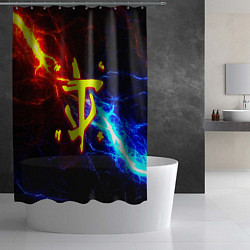 Шторка для душа Doom шторм с молниями, цвет: 3D-принт — фото 2
