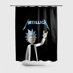 Шторка для душа Metallica и Рик рокер из Рик и Морти, цвет: 3D-принт