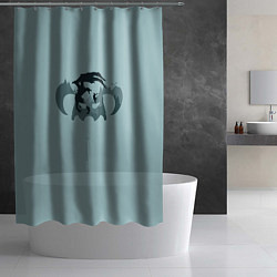 Шторка для душа Скайрим - минимализм, цвет: 3D-принт — фото 2