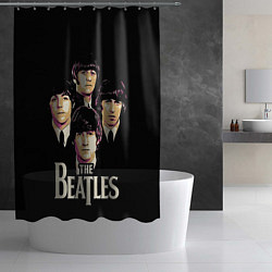 Шторка для душа The Beatles faces, цвет: 3D-принт — фото 2