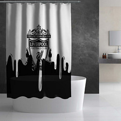 Шторка для душа Liverpool жидкие краски, цвет: 3D-принт — фото 2