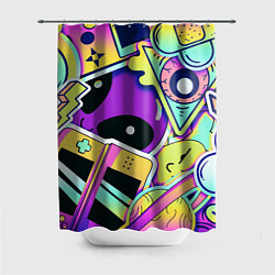 Шторка для душа Пришелец, цвет: 3D-принт