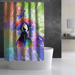Шторка для душа Девочка под дождём арт, цвет: 3D-принт — фото 2