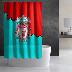 Шторка для душа Liverpool краски текстура штрихи, цвет: 3D-принт — фото 2