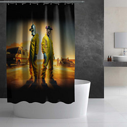 Шторка для душа Хайзенберг и Бендер пустились во все тяжкие, цвет: 3D-принт — фото 2