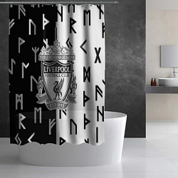 Шторка для душа Liverpool символы текстура, цвет: 3D-принт — фото 2