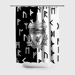 Шторка для душа Liverpool символы текстура, цвет: 3D-принт