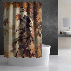 Шторка для душа Осенний чумной доктор, цвет: 3D-принт — фото 2
