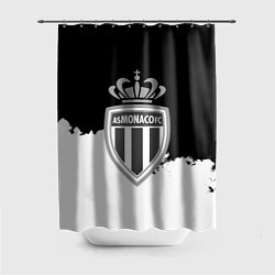 Шторка для душа Монако черно белые краски, цвет: 3D-принт