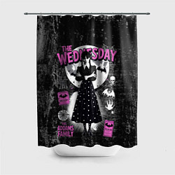 Шторка для душа Уэнсдэй из семейки Аддамс, цвет: 3D-принт