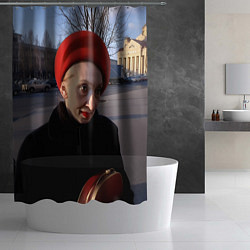 Шторка для душа Кандибобер мем, цвет: 3D-принт — фото 2