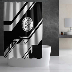 Шторка для душа Ajax geometry black, цвет: 3D-принт — фото 2