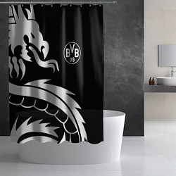Шторка для душа Borussia дракон белый, цвет: 3D-принт — фото 2