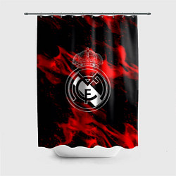 Шторка для душа Real Madrid красный огонь, цвет: 3D-принт