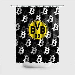 Шторка для душа Borussia биткоин паттерн, цвет: 3D-принт