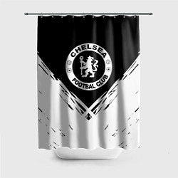 Шторка для душа Челси белые краски, цвет: 3D-принт