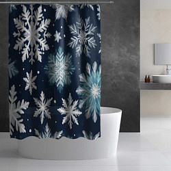 Шторка для душа Снежное небо, цвет: 3D-принт — фото 2