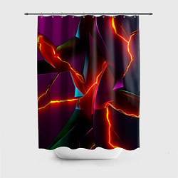 Шторка для душа Fractures multicolored tiles, цвет: 3D-принт