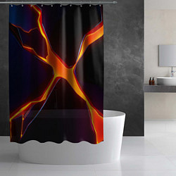 Шторка для душа Orange rift, цвет: 3D-принт — фото 2