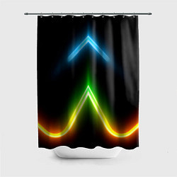 Шторка для душа Neon multicolored lines, цвет: 3D-принт