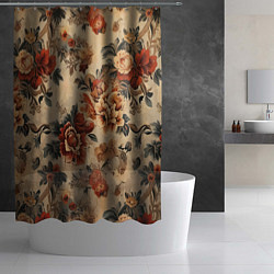 Шторка для душа Ковер цветочный текстура, цвет: 3D-принт — фото 2