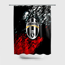 Шторка для душа Juventus краски штрихи текстура, цвет: 3D-принт