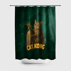 Шторка для душа Cat Cong пародия на Кинг Конг, цвет: 3D-принт