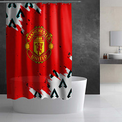 Шторка для душа Манчестер Юнайтед символы краски, цвет: 3D-принт — фото 2