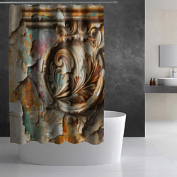 Шторка для душа Рокайль - орнаментальный мотив, цвет: 3D-принт — фото 2