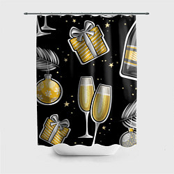 Шторка для ванной Новогодний вайб