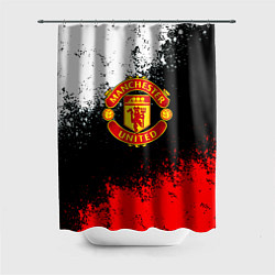 Шторка для душа Манчестер Юнайтед краски всплеск, цвет: 3D-принт
