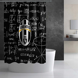 Шторка для душа Ювентус физика символы, цвет: 3D-принт — фото 2