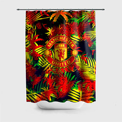 Шторка для душа Манчестер Юнайтед тропики, цвет: 3D-принт