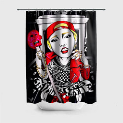 Шторка для душа Block b, цвет: 3D-принт