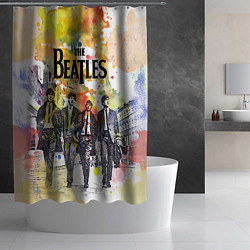 Шторка для душа The Beatles: Colour Spray, цвет: 3D-принт — фото 2
