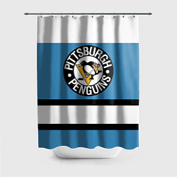 Шторка для душа Pittsburgh Penguins: White, цвет: 3D-принт