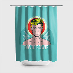 Шторка для душа David Bowie: pop-art, цвет: 3D-принт