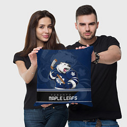 Подушка квадратная Toronto Maple Leafs, цвет: 3D-принт — фото 2