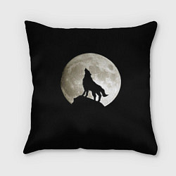 Подушка квадратная Moon Wolf, цвет: 3D-принт