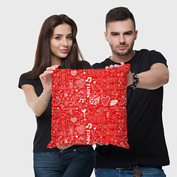 Подушка квадратная Valentine Pattern, цвет: 3D-принт — фото 2